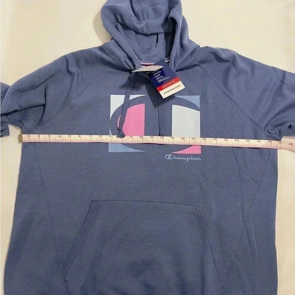 Champion Seven Seas Blue Women's Plus Size Hoodie Sweater Plus size 1X New - Picture 7 of 10